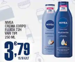 Splendidi e Splendenti Nivea crema corpo fluida 72H offerta