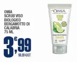 Splendidi e Splendenti Omia scrub viso biologico bergamotto di calabria offerta