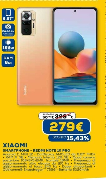 Euronics Smartphone redmi note 10 pro offerta