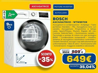 Euronics Asciugatrice offerta