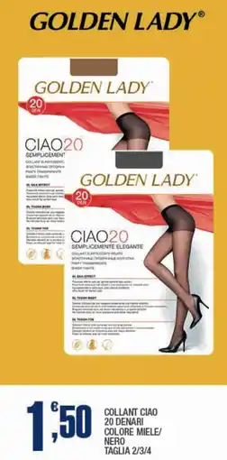 Splendidi e Splendenti Collant ciao 20 denari colore miele/ nero offerta