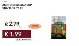 Prezzemolo e Vitale Agriform asiago dop snack offerta