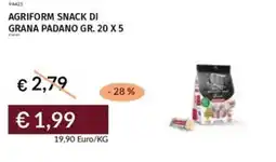 Prezzemolo e Vitale Agriform snack di grana padano offerta