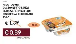 Prezzemolo e Vitale Mila yogurt gusto+gusto senza lattosio cereali con biscotti al cioccolato offerta