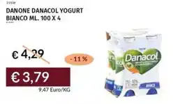 Prezzemolo e Vitale Danone danacol yogurt bianco offerta