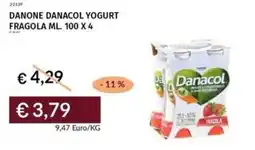Prezzemolo e Vitale Danone danacol yogurt fragola offerta