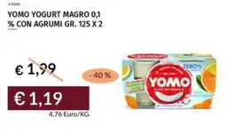 Prezzemolo e Vitale Yomo yogurt magro 0,1 % con agrumi offerta