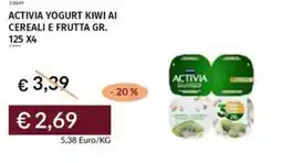 Prezzemolo e Vitale Activia yogurt kiwi ai cereali e frutta offerta