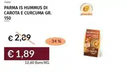 Prezzemolo e Vitale Parma is hummus di carota e curcuma offerta