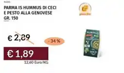 Prezzemolo e Vitale Parma is hummus di ceci e pesto alla genovese offerta