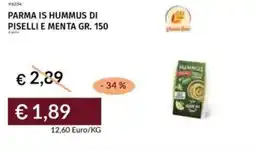 Prezzemolo e Vitale Parma is hummus di piselli e menta offerta
