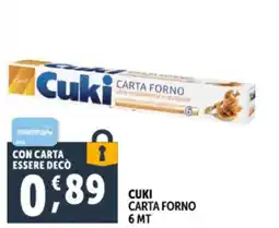 Deco Supermercati Cuki carta forno 6 mt offerta