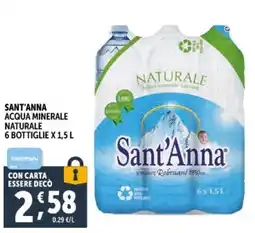 Deco Supermercati Sant'anna acqua minerale naturale offerta