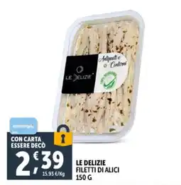 Deco Supermercati Le delizie filetti di alici offerta