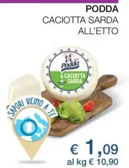 Coop PODDA CACIOTTA SARDA ALL’ETTO offerta