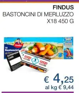Coop Findus Bastoncini di Merluzzo offerta