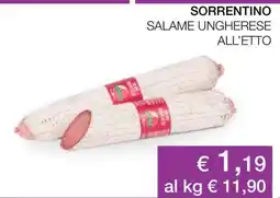 Coop SORRENTINO SALAME UNGHERESE ALL’ETTO offerta