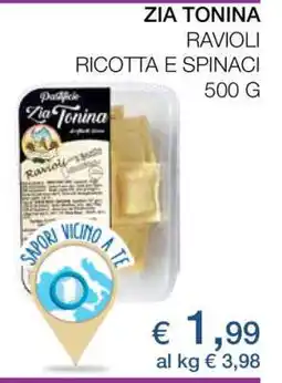 Coop ZIA TONINA RAVIOLI RICOTTA E SPINACI offerta
