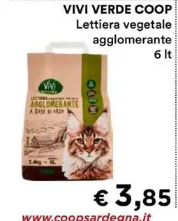 Coop VIVI VERDE COOP Lettiera vegetale agglomerante offerta