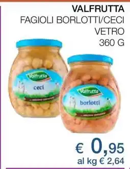 Coop VALFRUTTA FAGIOLI BORLOTTI/CECI offerta