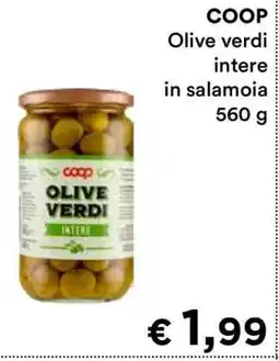 Coop COOP Olive verdi intere in salamoia 560 g offerta