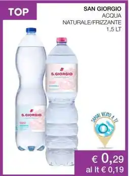 Coop SAN GIORGIO ACQUA NATURALE/FRIZZANTE offerta