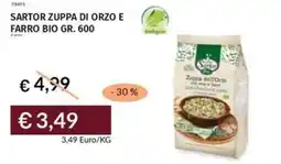 Prezzemolo e Vitale Sartor zuppa di orzo e farro bio offerta