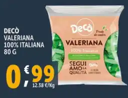 Deco Supermercati Decò valeriana 100% italiana offerta
