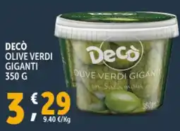 Deco Supermercati Decò olive verdi giganti offerta