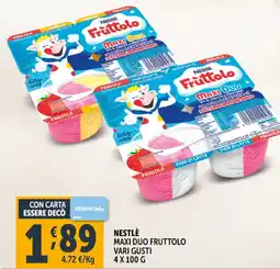 Deco Supermercati Nestlé maxi duo fruttolo offerta
