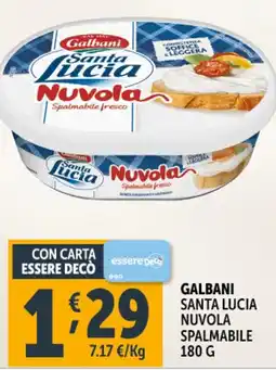 Deco Supermercati Galbani santa lucia nuvola spalmabile offerta