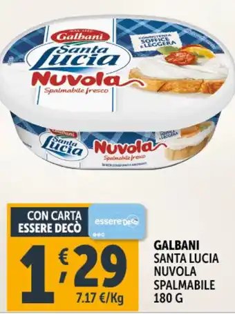 Deco Supermercati Galbani santa lucia nuvola spalmabile offerta