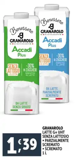 Deco Supermercati Granarolo latte g+ UHT senza lattosio offerta