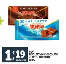 Deco Supermercati Novi tavoletta di cioccolato offerta