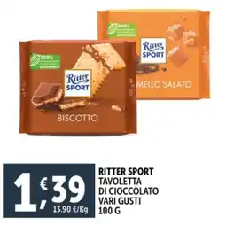 Deco Supermercati Ritter sport tavoletta di cioccolato offerta