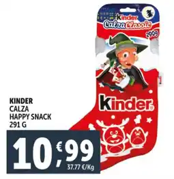 Deco Supermercati Kinder calza happy snack offerta