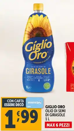 Deco Supermercati Giglio oro olio di semi di girasole offerta