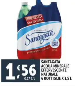 Deco Supermercati Santagata acqua minerale effervescente naturale offerta
