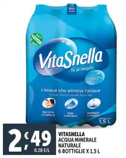 Deco Supermercati Vitasnella acqua minerale naturale offerta