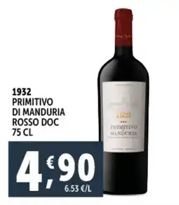 Deco Supermercati 1932 primitivo di manduria rosso DOC offerta