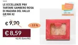 Prezzemolo e Vitale Le eccellenze p&v tartare gambero rosa di mazara del vallo offerta