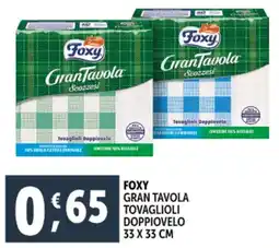 Deco Supermercati Foxy gran tavola tovaglioli doppiovelo 33 x 33 cm offerta