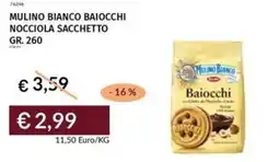Prezzemolo e Vitale Mulino bianco baiocchi nocciola sacchetto offerta