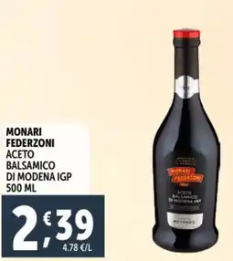 Deco Supermercati Monari federzoni aceto balsamico di modena IGP offerta