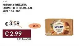 Prezzemolo e Vitale Misura fibrextra cornetti integrali al miele offerta