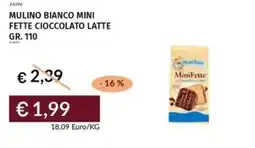 Prezzemolo e Vitale Mulino bianco mini fette cioccolato latte offerta