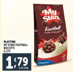 Deco Supermercati Playtime my stars football biscotti offerta