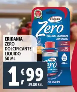 Deco Supermercati Eridania zero dolcificante liquido offerta