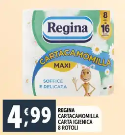 Deco Supermercati Regina cartacamomilla carta igienica 8 rotoli offerta
