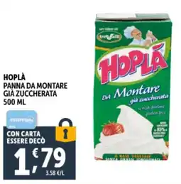 Deco Supermercati Hoplà panna da montare già zuccherata offerta
